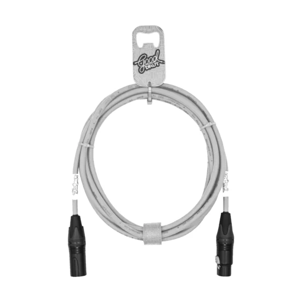 Kabel mikrofonowy XLR-M – XLR-F GoodDrut - biały