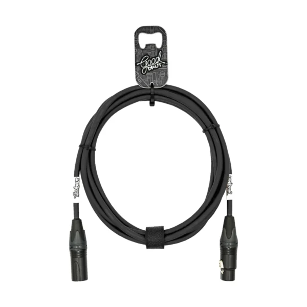 Kabel mikrofonowy XLR-M – XLR-F GoodDrut - czarny