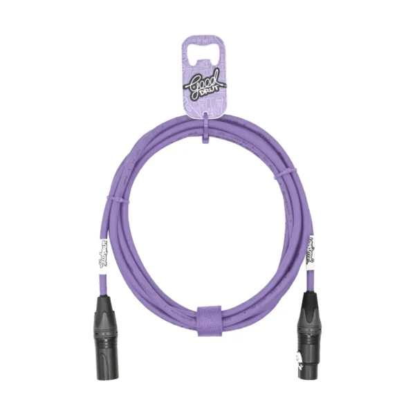Kabel mikrofonowy XLR-M – XLR-F GoodDrut - fioletowy
