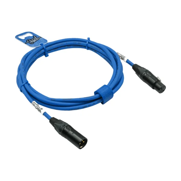 Kabel mikrofonowy XLR-M – XLR-F GoodDrut - niebieski