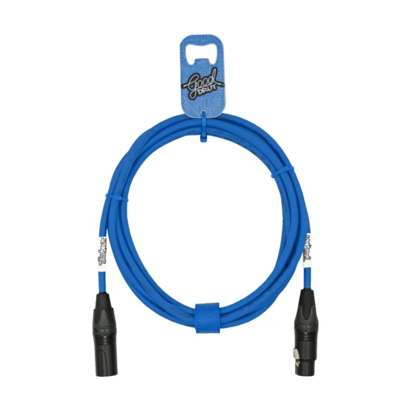 Kabel mikrofonowy XLR-M – XLR-F GoodDrut - niebieski