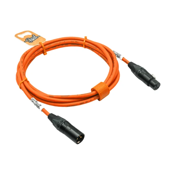 Kabel mikrofonowy XLR-M – XLR-F GoodDrut - pomarańczowy
