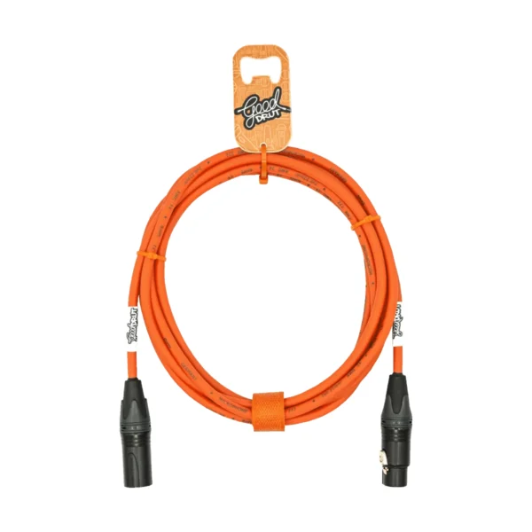 Kabel mikrofonowy XLR-M – XLR-F GoodDrut - pomarańczowy