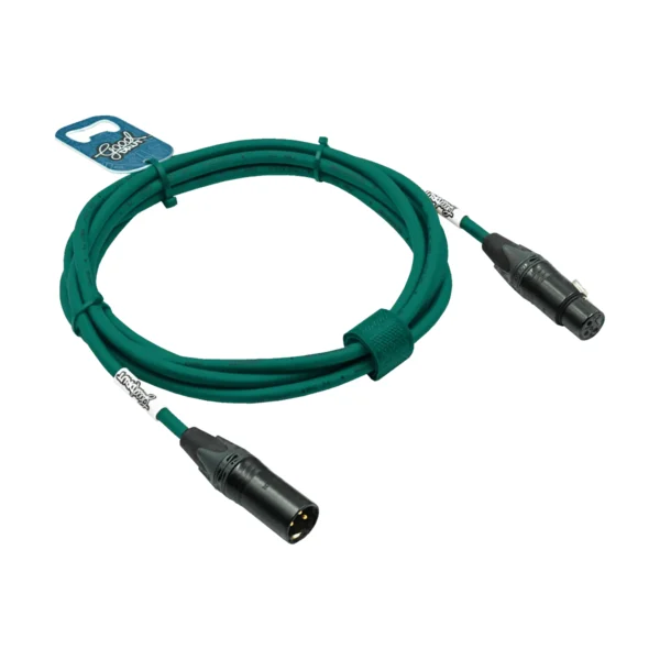 Kabel mikrofonowy XLR-M – XLR-F GoodDrut - zielony