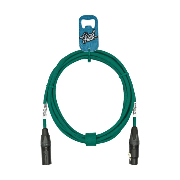 Kabel mikrofonowy XLR-M – XLR-F GoodDrut - zielony