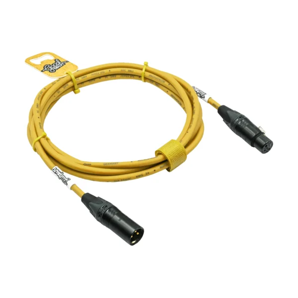Kabel mikrofonowy XLR-M – XLR-F GoodDrut - żółty