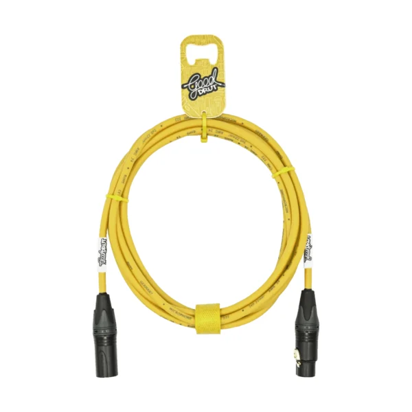 Kabel mikrofonowy XLR-M – XLR-F GoodDrut - żółty