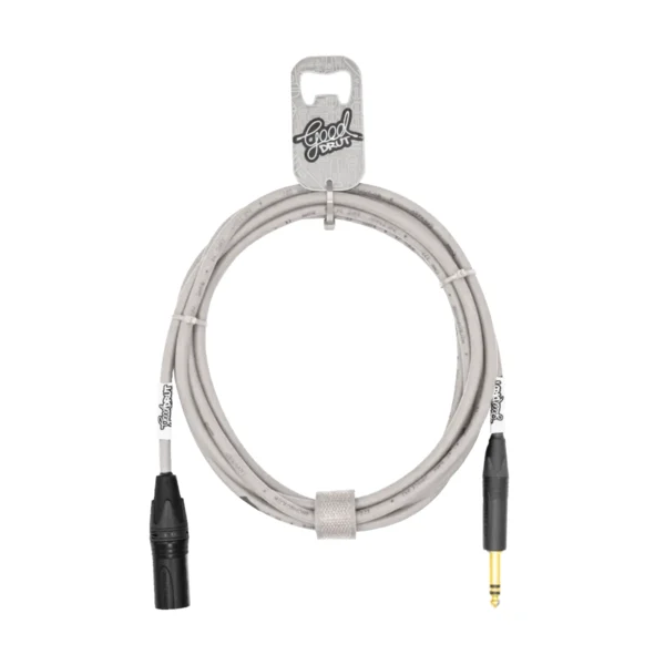 Kabel audio Jack TRS - XLR-M GoodDrut - biały