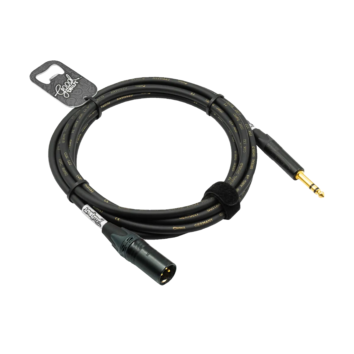 Kabel audio Jack TRS - XLR-M GoodDrut - czarny