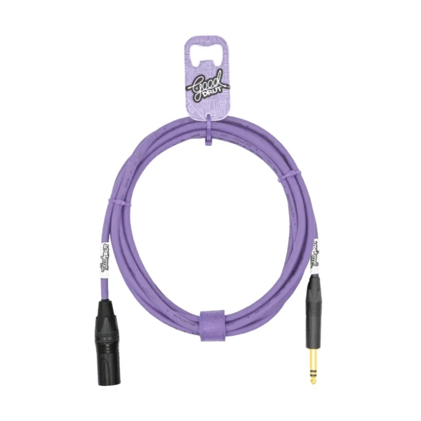 Kabel audio Jack TRS - XLR-M GoodDrut - fioletowy