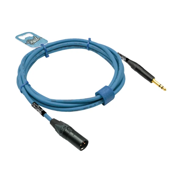 Kabel audio Jack TRS - XLR-M GoodDrut - miętowy