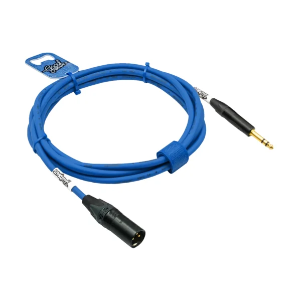Kabel audio Jack TRS - XLR-M GoodDrut - niebieski