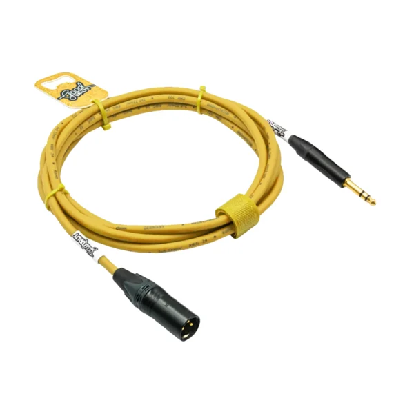 Kabel audio Jack TRS - XLR-M GoodDrut - żółty