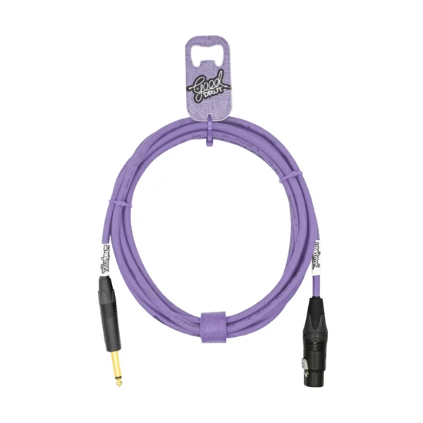 Kabel audio Jack - XLR-F GoodDrut - fioletowy