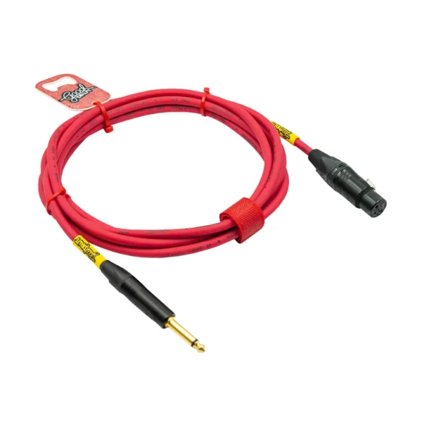 Kabel audio Jack - XLR-F GoodDrut - malinowy