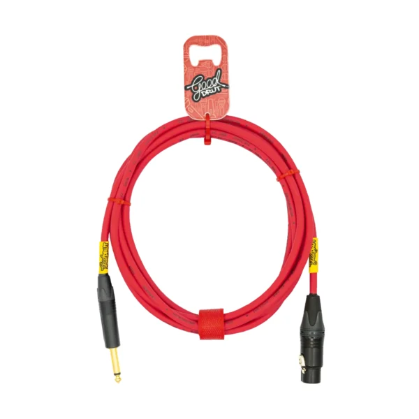 Kabel audio Jack - XLR-F GoodDrut - malinowy