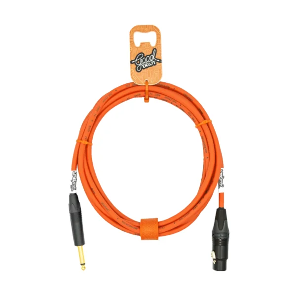 Kabel audio Jack - XLR-F GoodDrut - pamarańczowy