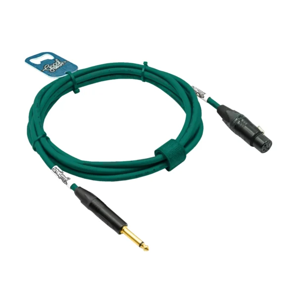 Kabel audio Jack - XLR-F GoodDrut - zielony