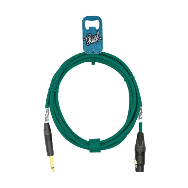 Kabel audio Jack - XLR-F GoodDrut - zielony