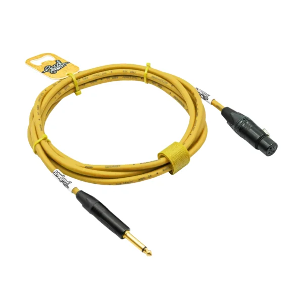 Kabel audio Jack - XLR-F GoodDrut - żółty