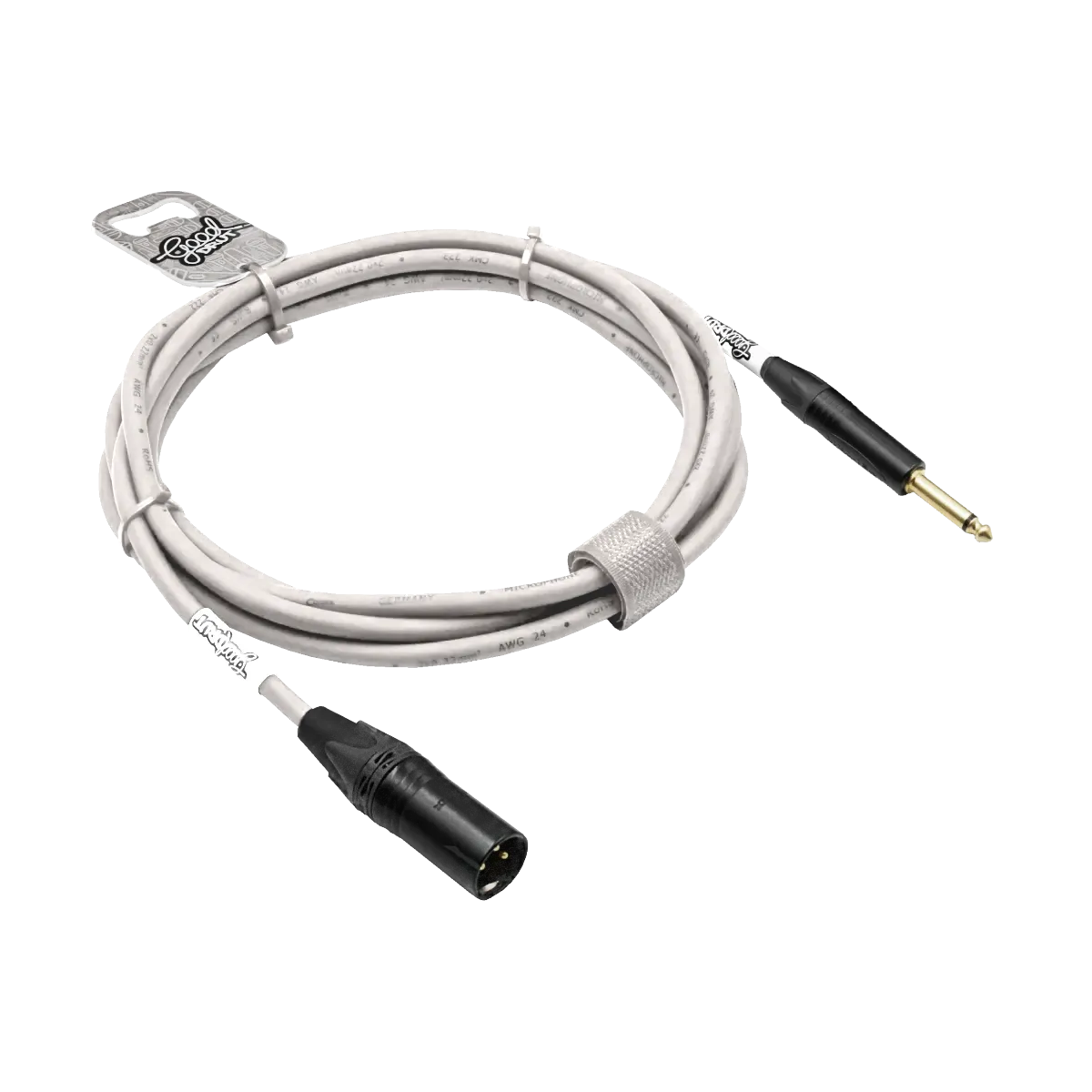 Kabel audio Jack - XLR-M GoodDrut - biały