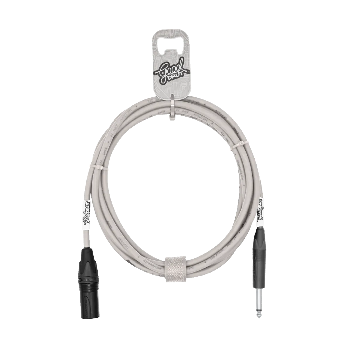 Kabel audio Jack - XLR-M GoodDrut - biały