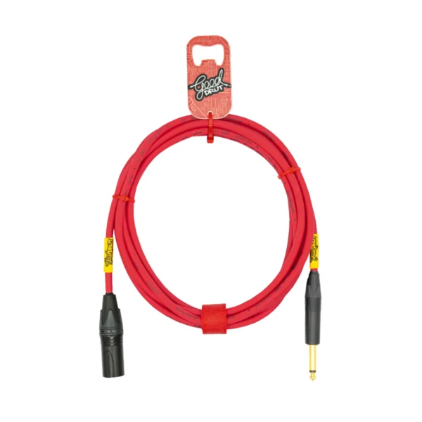 Kabel audio Jack - XLR-M GoodDrut - malinowy