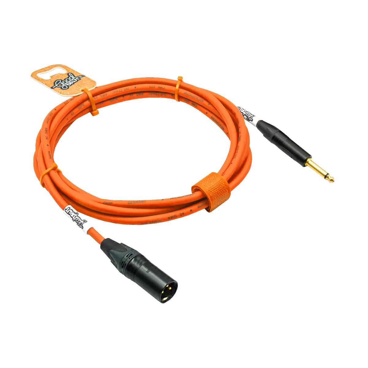 Kabel audio Jack - XLR-M GoodDrut - pomarańczowy