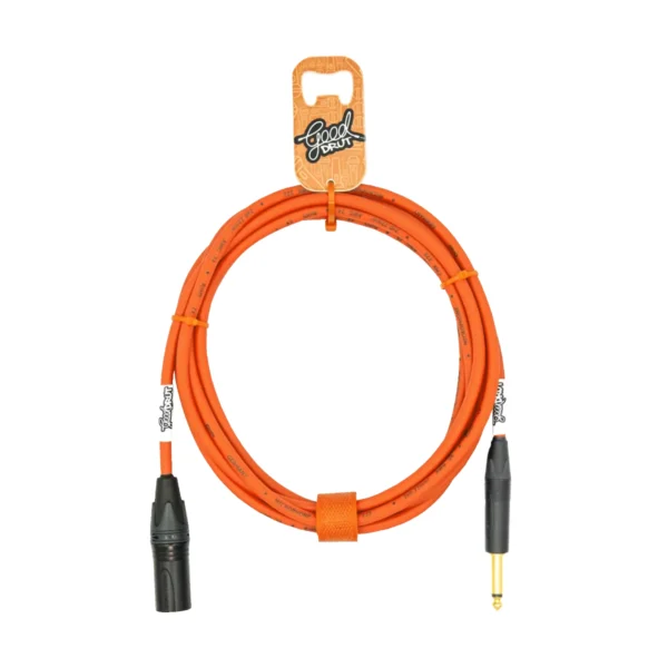 Kabel audio Jack - XLR-M GoodDrut - pomarańczowy