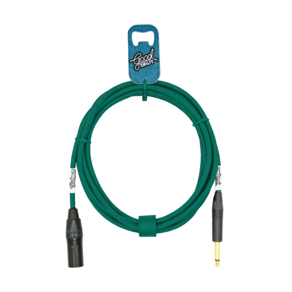 Kabel audio Jack - XLR-M GoodDrut - zielony