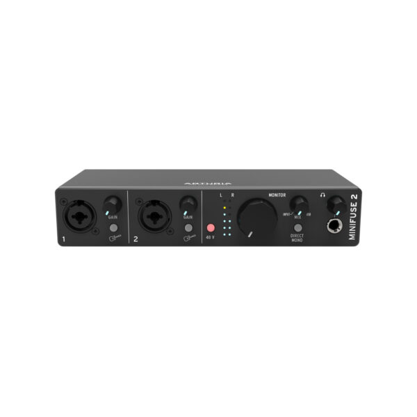 Arturia MiniFuse 2 Black – Kompaktowy interfejs audio USB-C 2x2 z MIDI