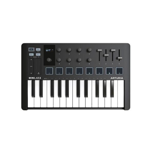 Arturia MiniLab 3 Black – Kompaktowy kontroler MIDI z 25 klawiszami